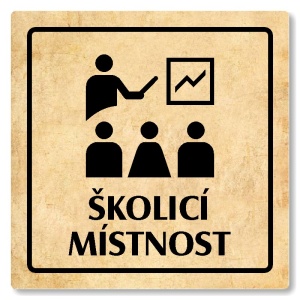 Školicí místnost, 118x118mm, pergamen, Arizona